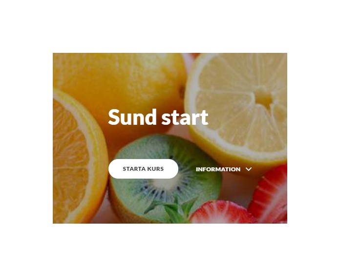 Bild från Sund Start, med frukter i bakgrunden