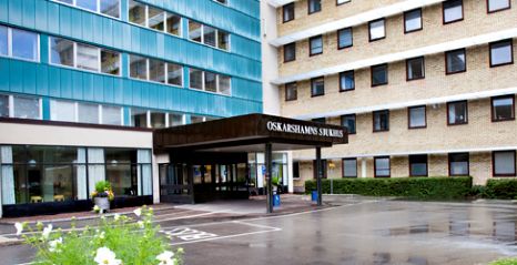 Huvudentré till Oskarshamns sjukhus