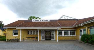 Ingången till Kallinge vårdcentral