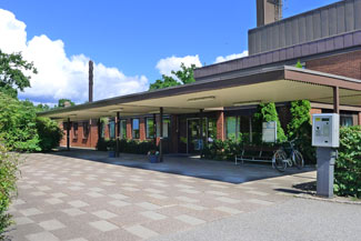 Ingång till infektionsavdelning 61 på Blekingesjukhuset i Karlskrona