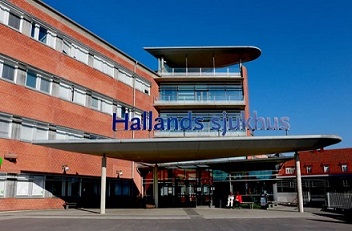 Huvudingången Hallands sjukhus Halmstad