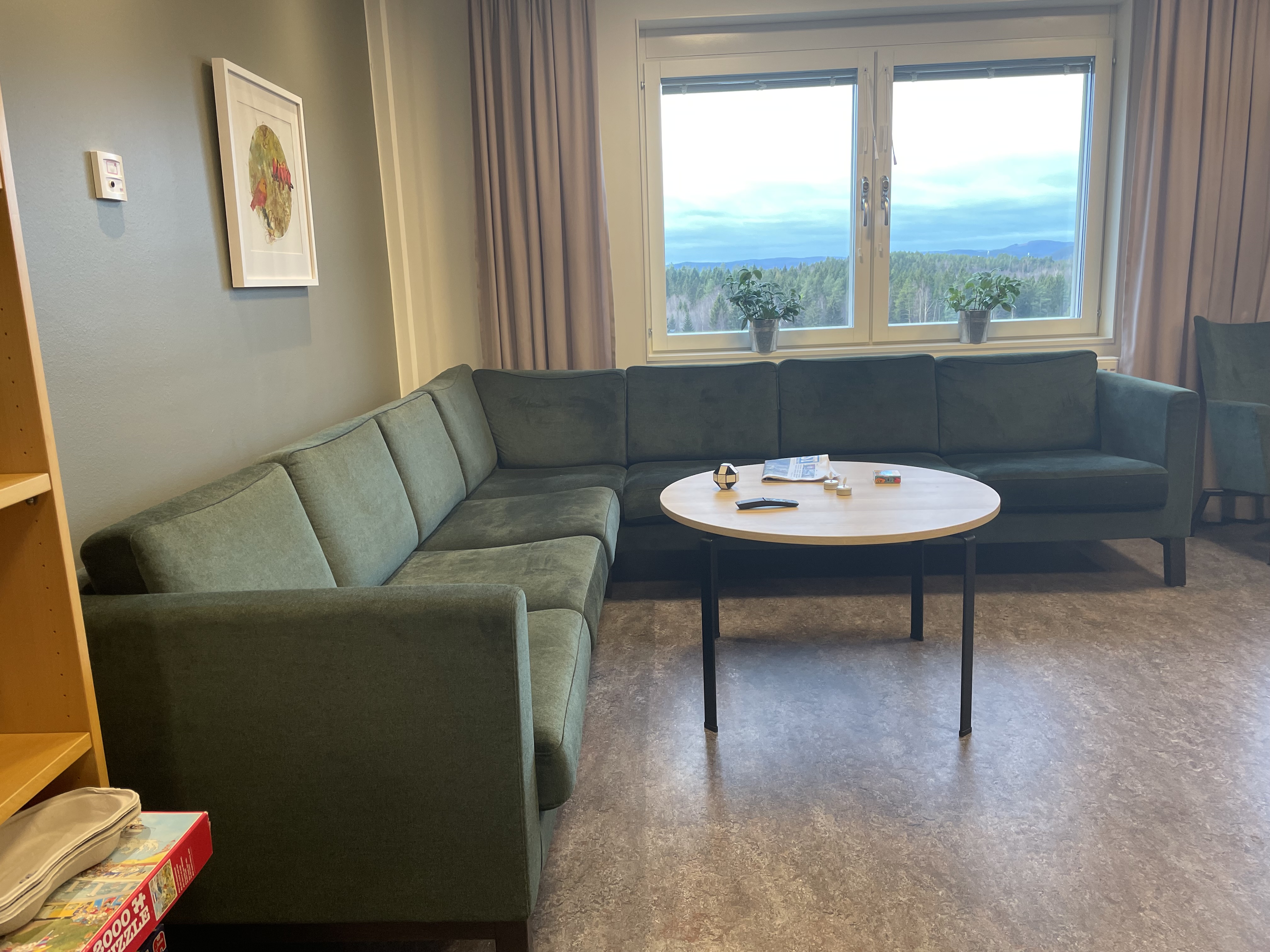 Dagrum med hörnsoffa