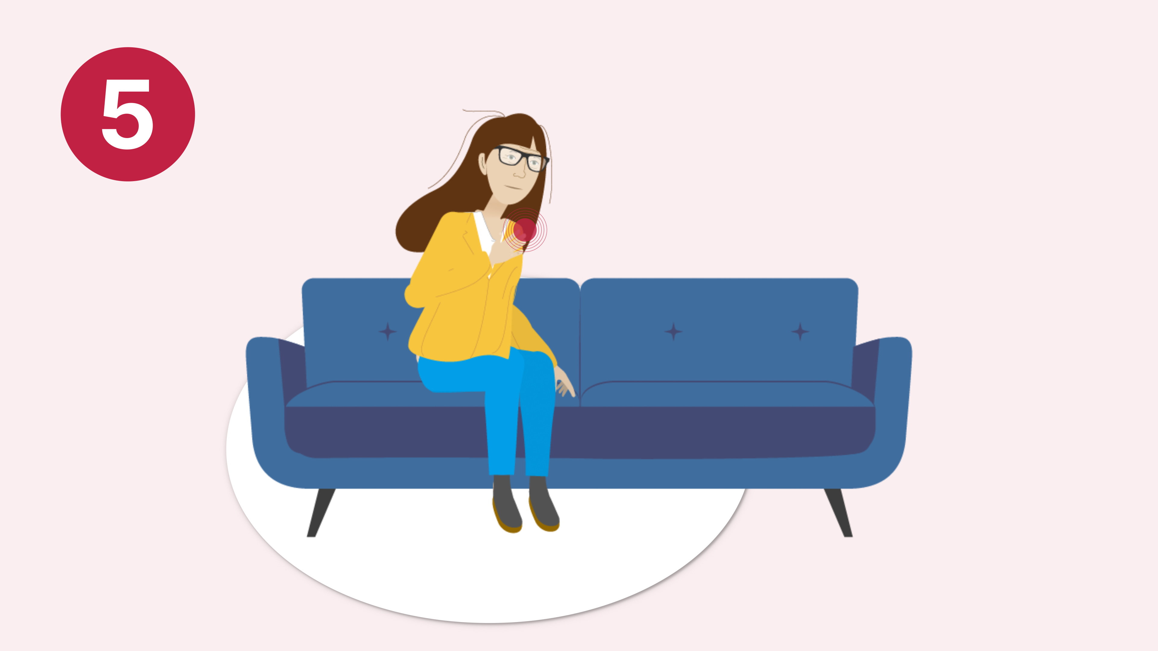 En person har ont i axeln.