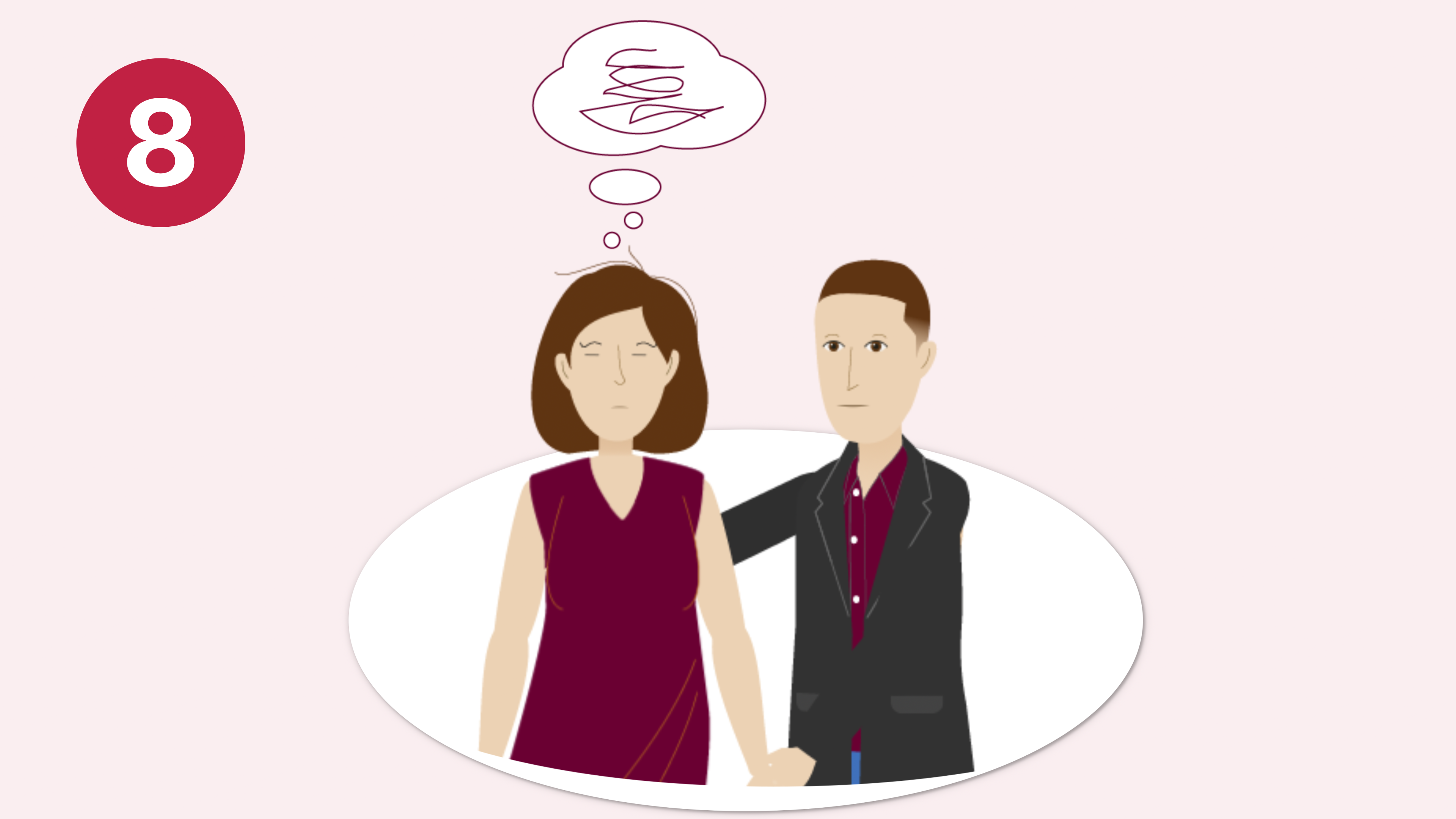 En person tröstar en annan person.