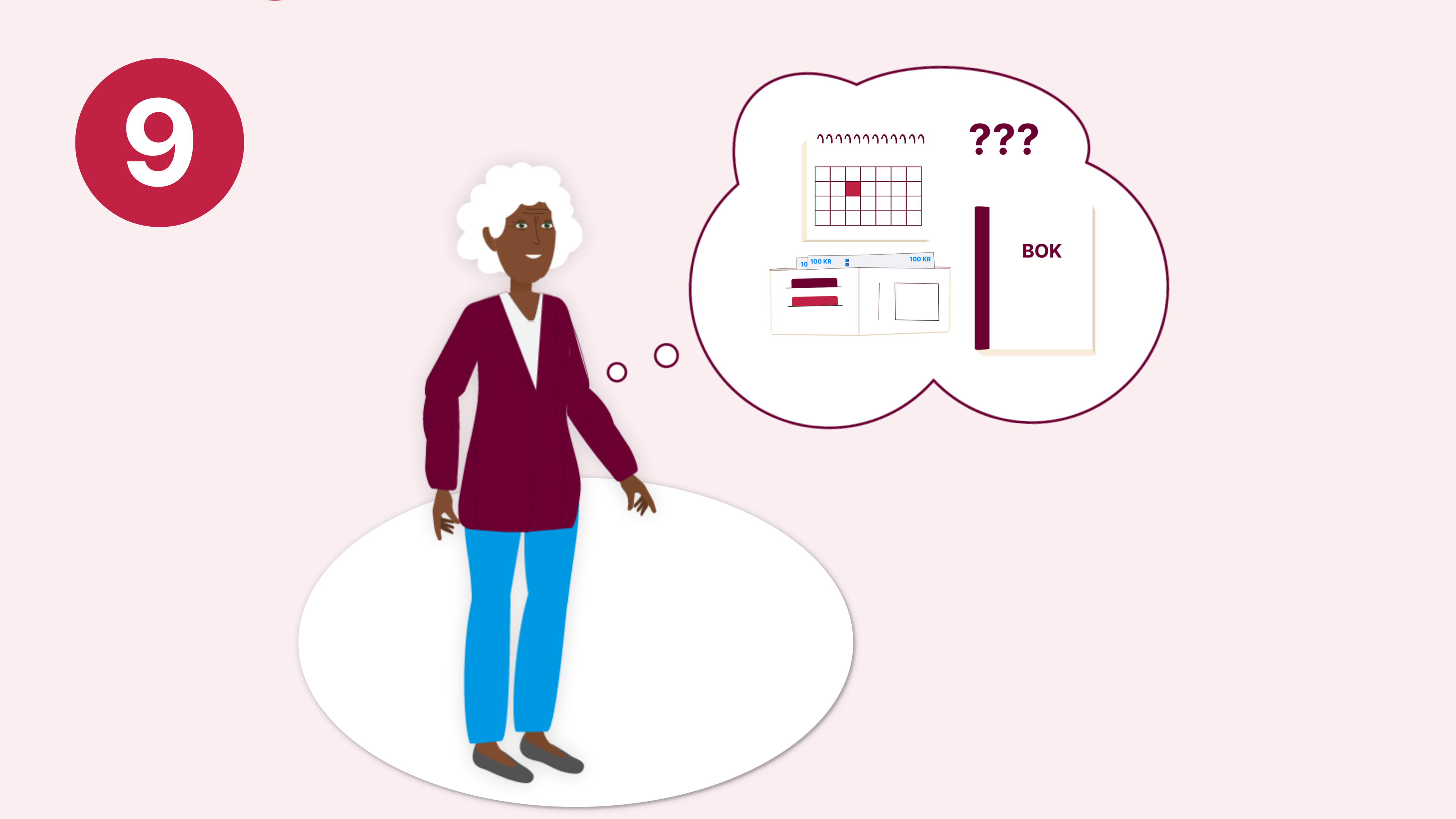 En person minns inte vart hen lagt sina saker.