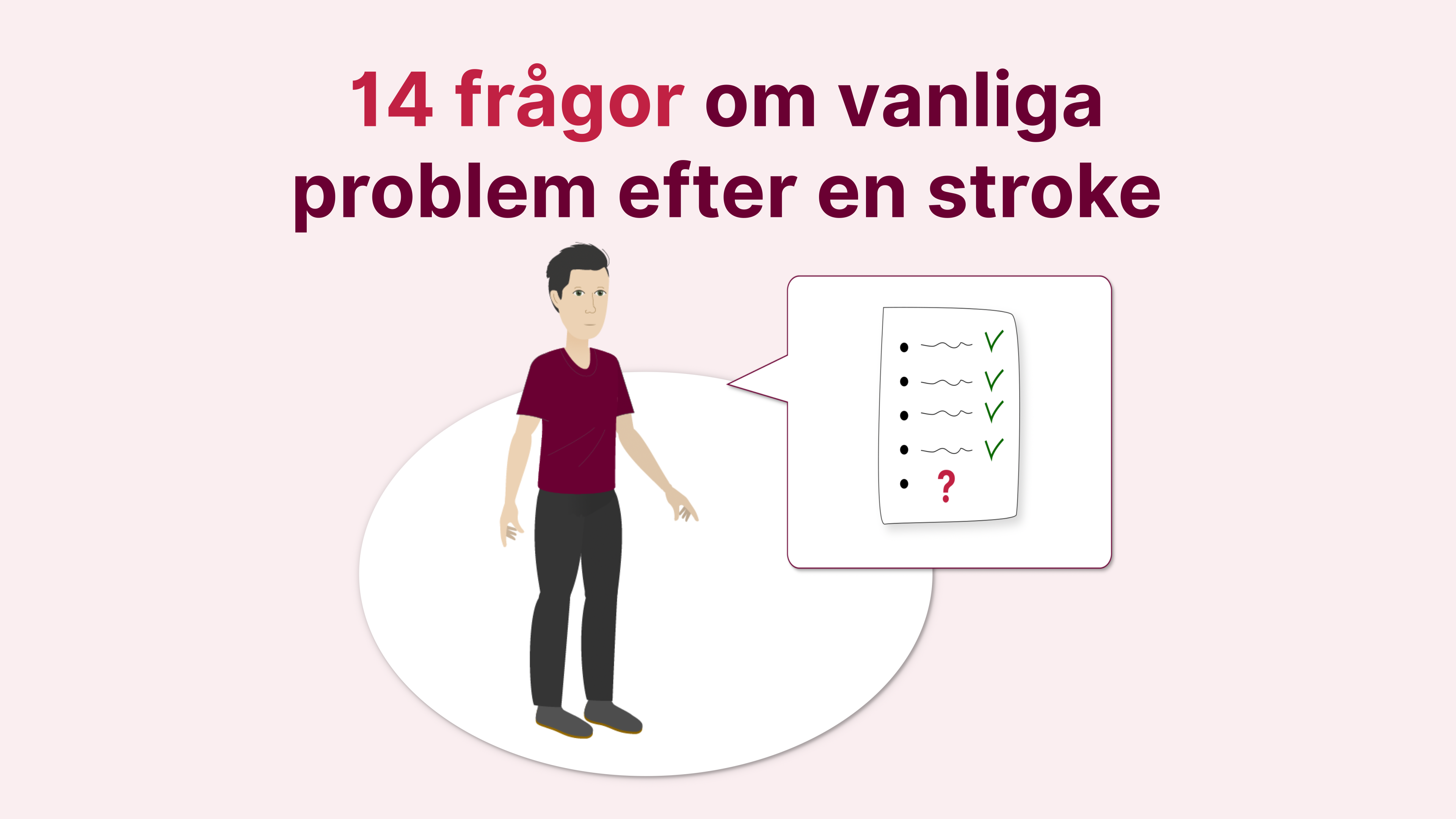 En person med ett frågeformulär