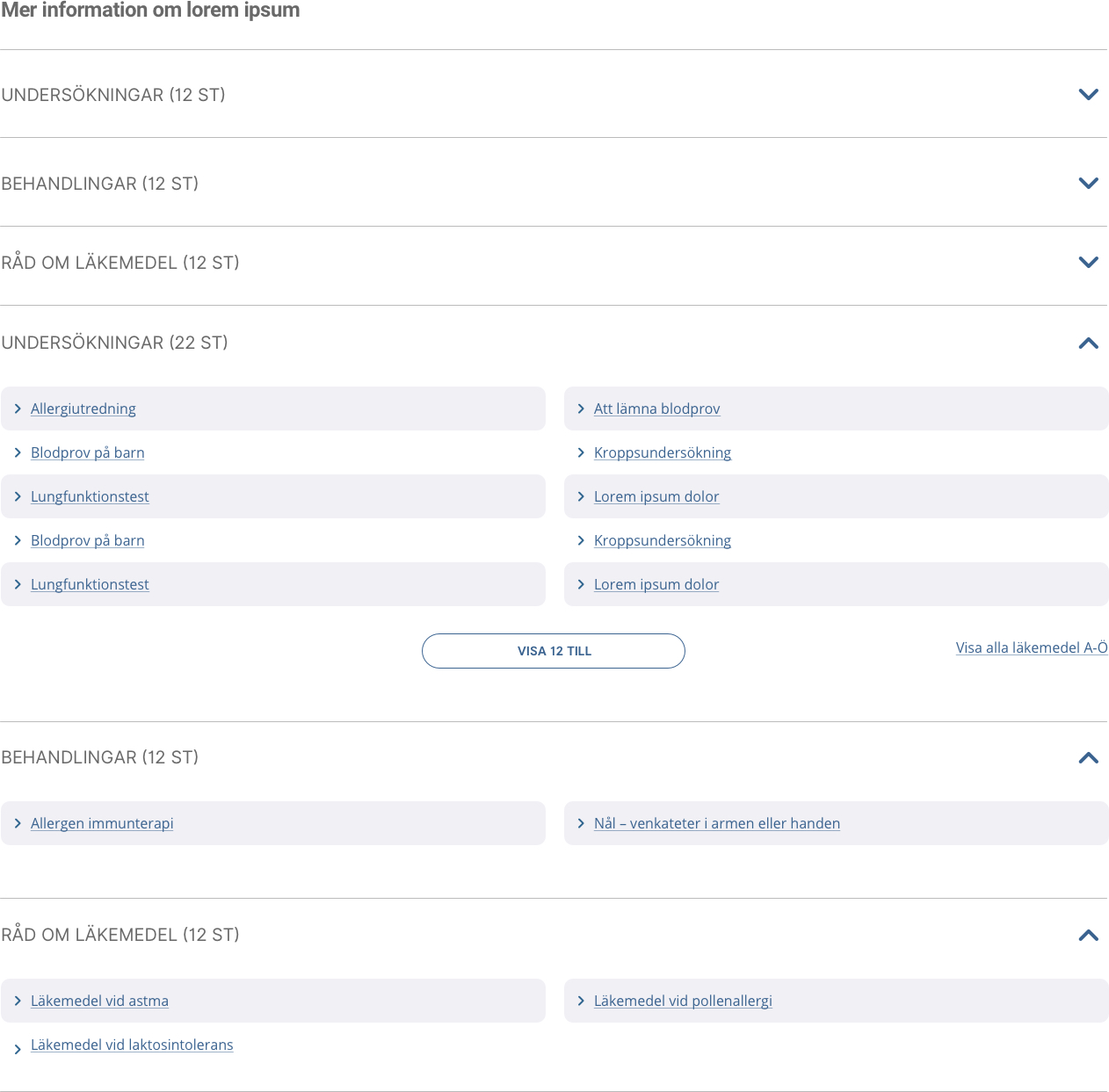 Automatisk länklista samlingssida dator 1177.se