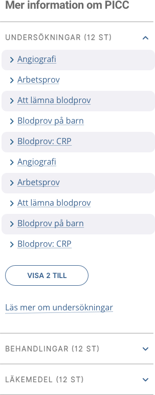 Automatisk länklista mobil