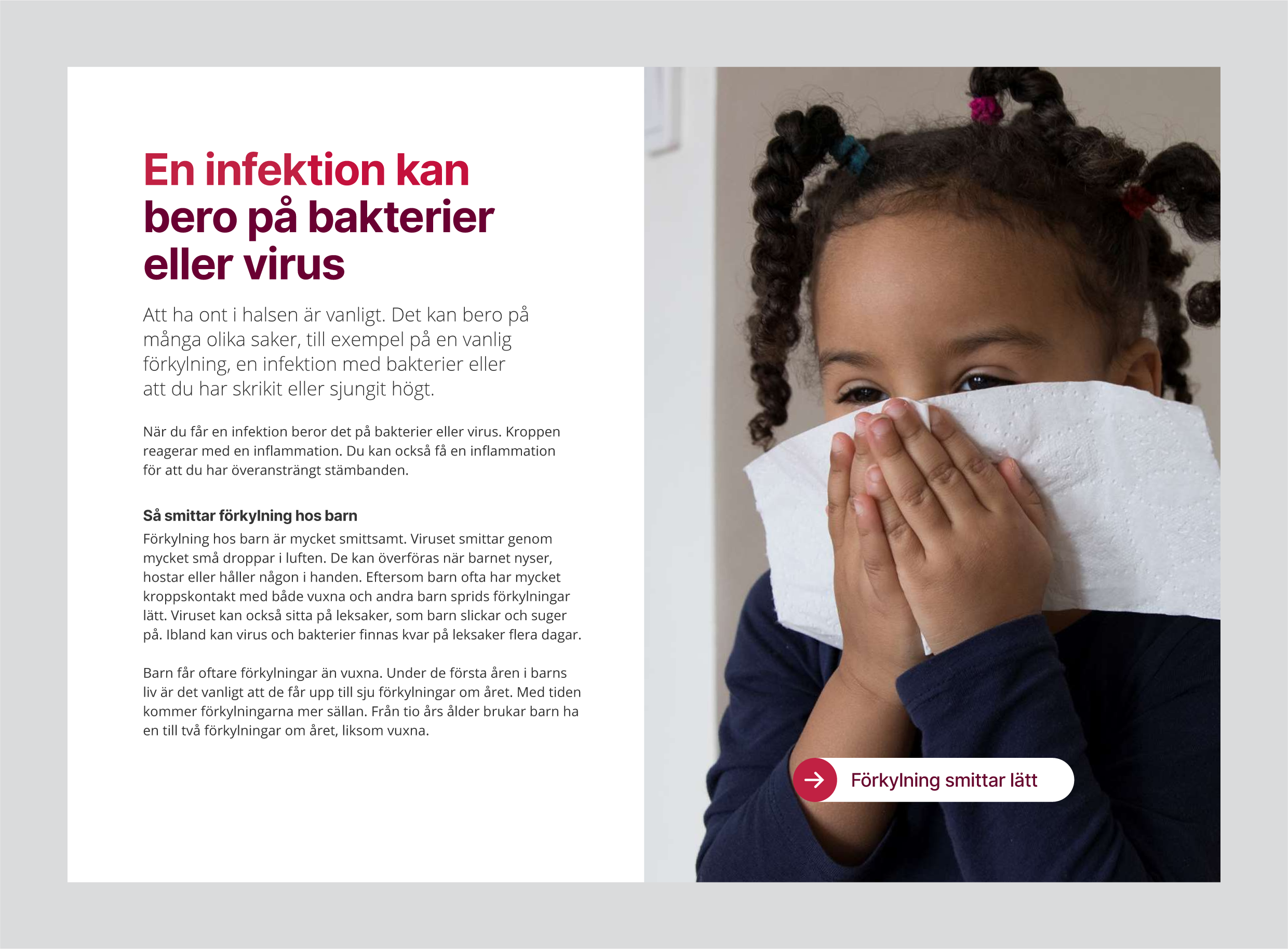 Folder med text och bild. 