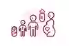 Illustration kategori Barn och gravid