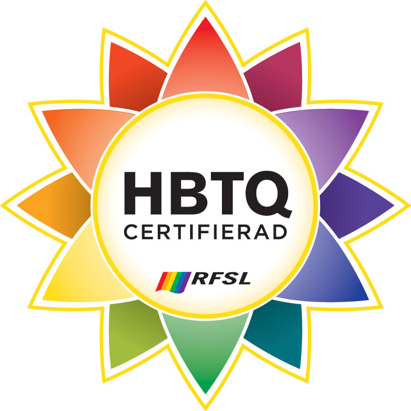 RFSL:s symbol för HBTQ-certifikat