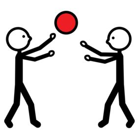 Barn leker tillsammans.