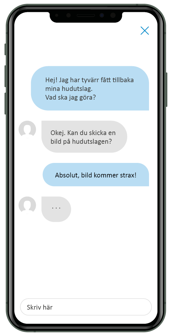 Meddelande i Min vård Gävleborg på en smarttelefon
