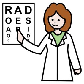 person i vit rock pekar på en tavla med bokstäver