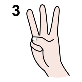 bild på 3 fingrar