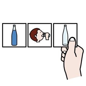 bild på en hand och flera bildkort som ligger bredvid varandra