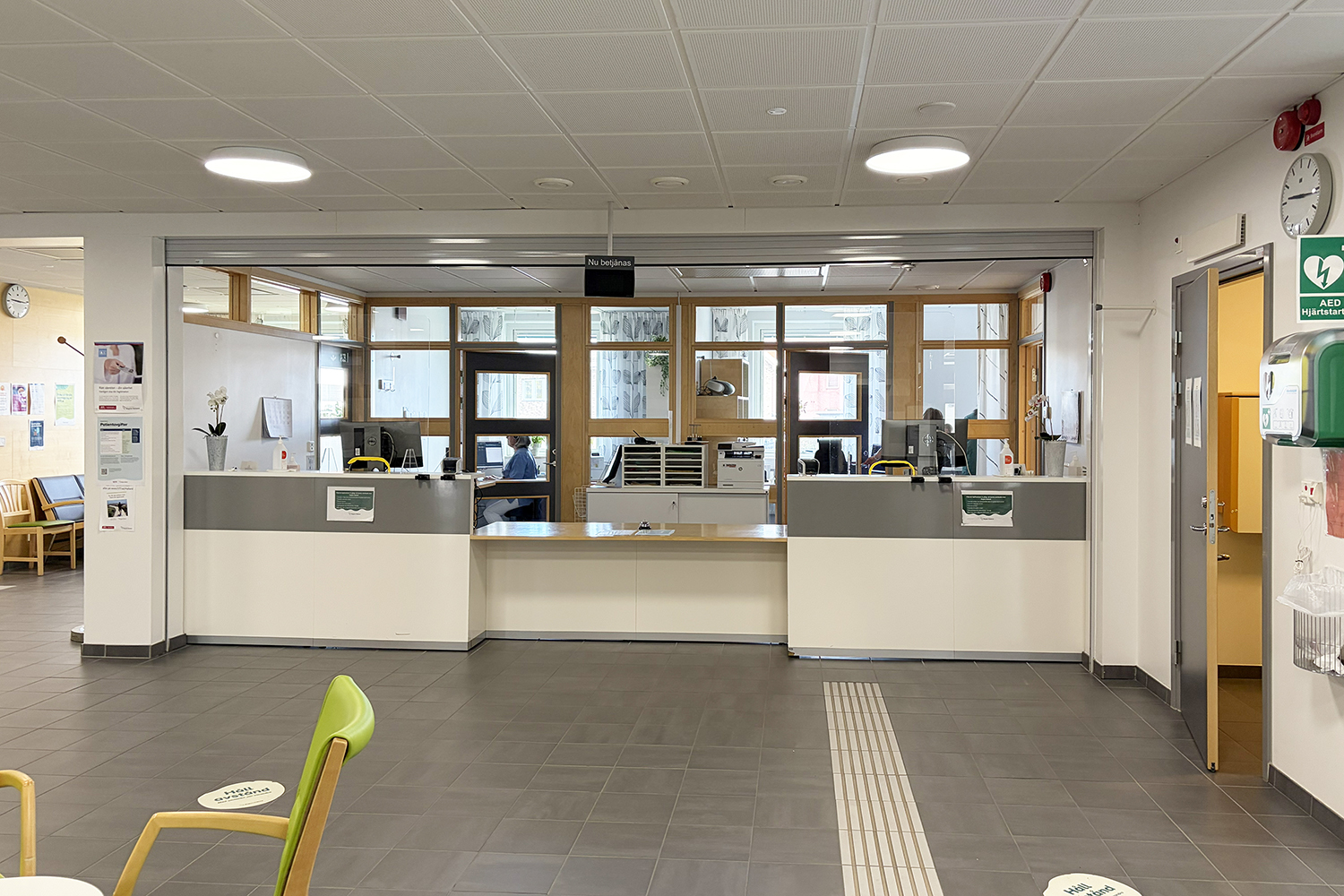 Receptionen utanför Habiliteringen i Falkenberg