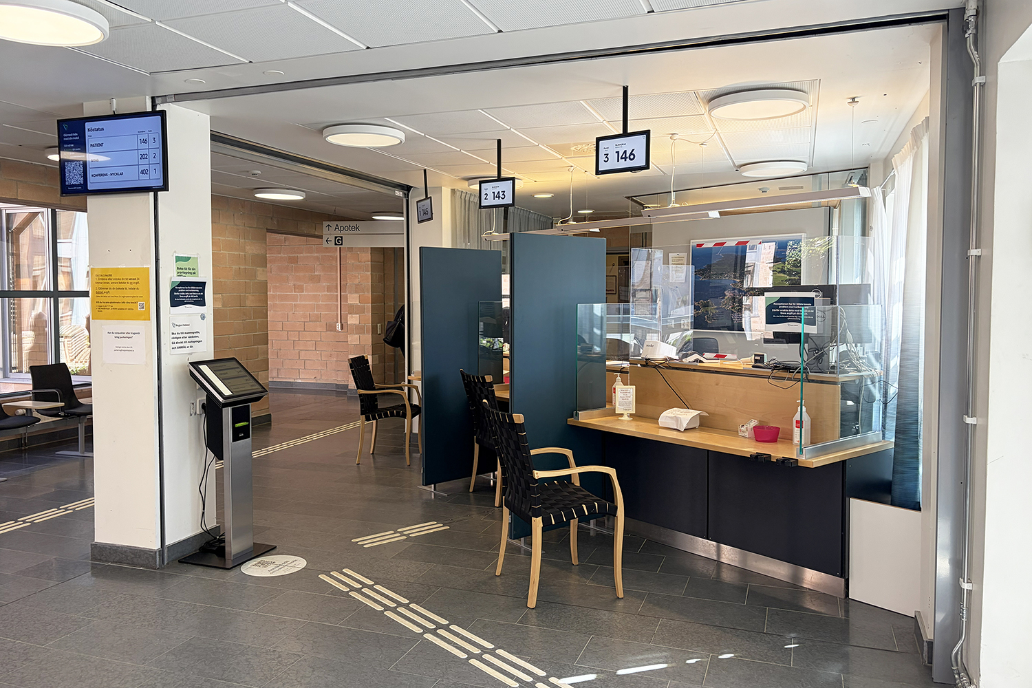 Receptionen på sjukhuset i Kungsbacka