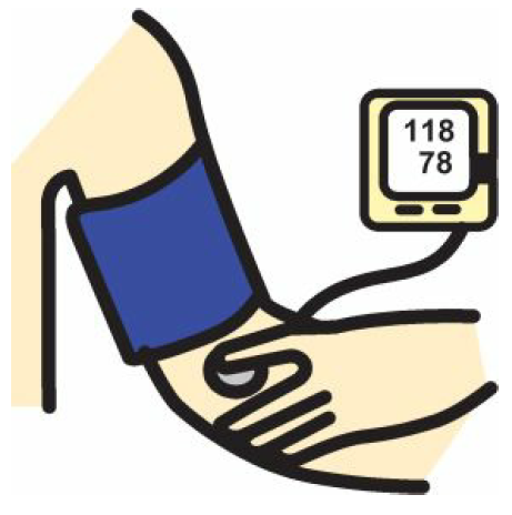 Arm som tar blodtryck