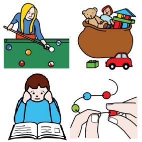 Biljard, böcker och lek på lekterapin