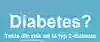 Bild med texten Diabetes? Testa din risk att få typ 2-diabetes.