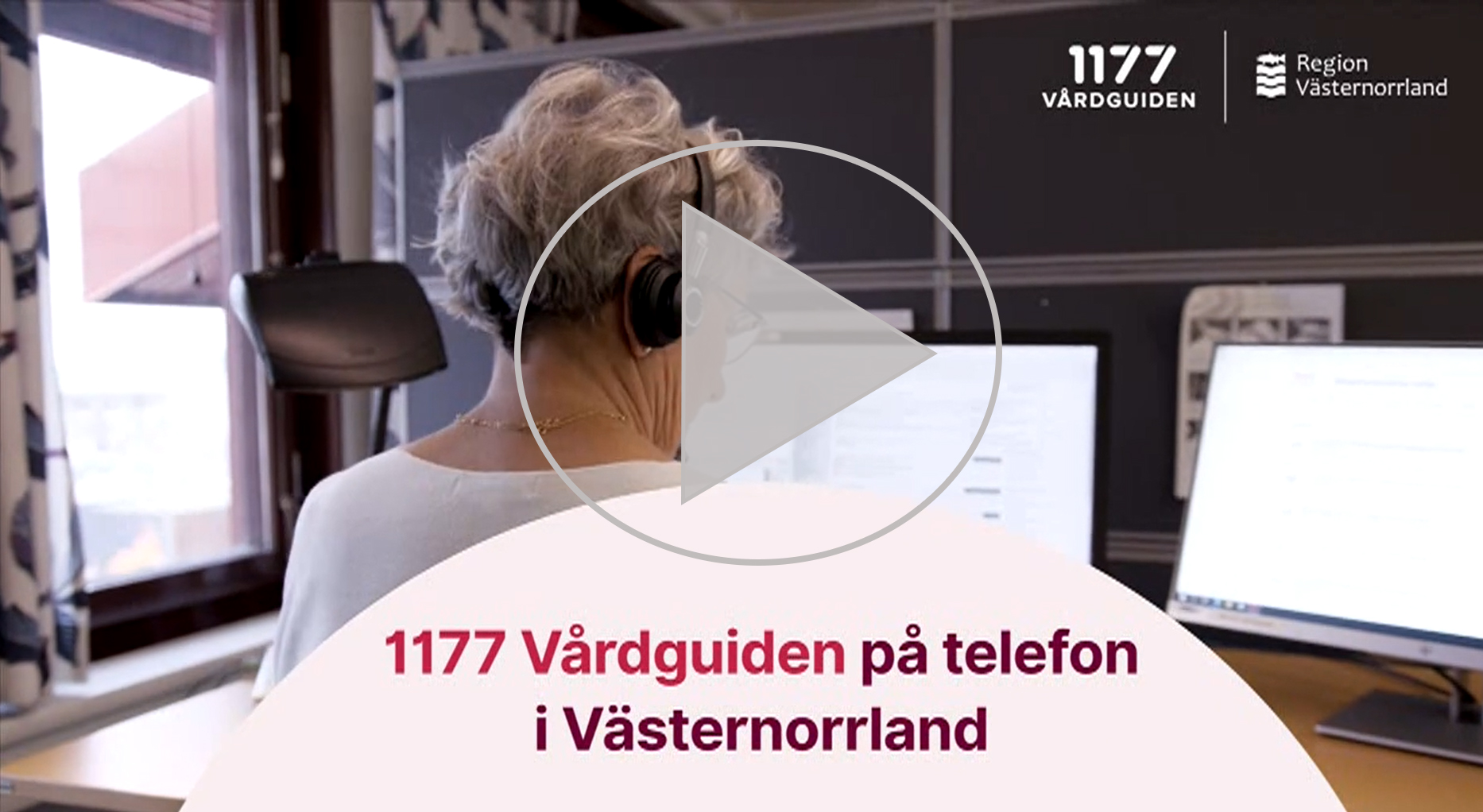 Startsidesbild film 1177 Vårdguiden på telefon i Västernorrland